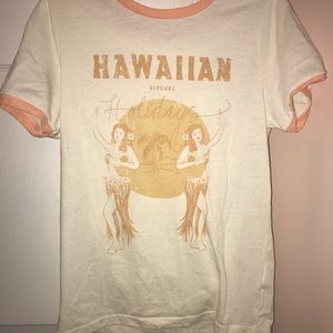 Ripcurl graphic raglan tee *surfer* *hawaii*